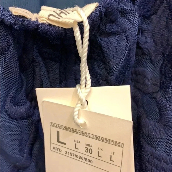 Navy Blue Brocade Halter Maxi Wrap Dress - Picture 8 of 11